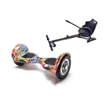 Hoverboard Go-Kart Pack, 10 inch, OffRoad HipHop Orange, voor kinderen en volwassenen