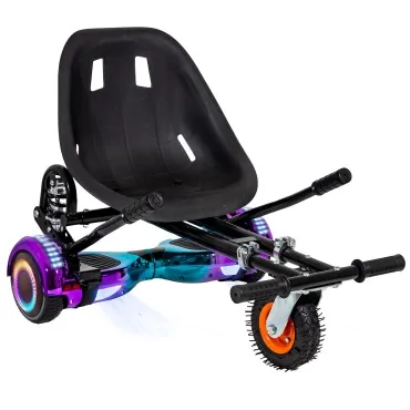 Hoverboard Go-Kart Pack, Zwart, met Dubbele Ophanging, 6.5 inch, Regular Dakota PRO 4Ah, voor kinderen en volwassenen