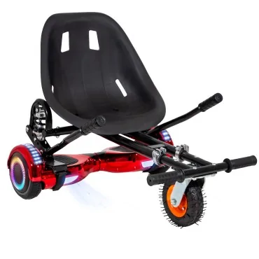 Hoverboard Go-Kart Pack, Zwart, met Dubbele Ophanging, 6.5 inch, Regular ElectroRed PRO 4Ah, voor kinderen en volwassenen
