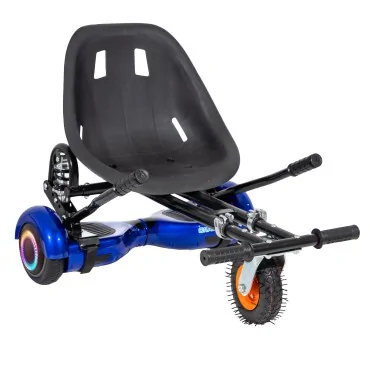 Hoverboard Go-Kart Pack, Zwart, met Dubbele Ophanging, 6.5 inch, Regular Blue PowerBoard PRO 4Ah, voor kinderen en volwassenen