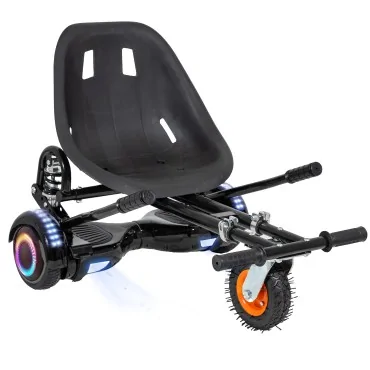 Hoverboard Go-Kart Pack, Zwart, met Dubbele Ophanging, 6.5 inch, Regular Black PRO 4Ah, voor kinderen en volwassenen