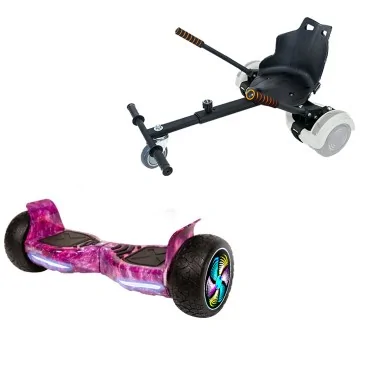 Hoverboard Go-Kart Pack, 8.5 inch, Hummer Galaxy Pink PRO 4Ah, voor kinderen en volwassenen