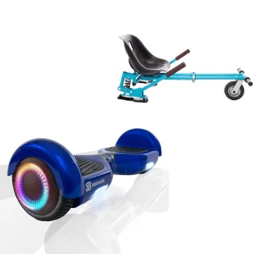 6.5 inch Hoverboard met Schokdempers Hoverkart, Regular Blue PowerBoard PRO, Verlengde Afstand en Blauw Hoverkart met Schokdempers, Smart Balance
